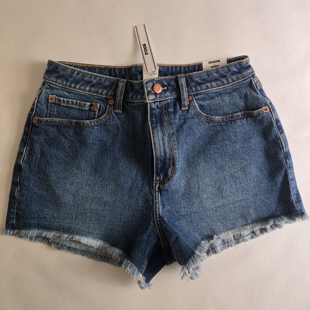 Victoria's Secret Blue Jean Shorts Distressed Denim